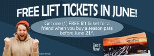 Free lift ticket with a season pass purchase!