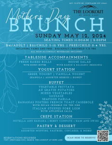 Mothers Day menu