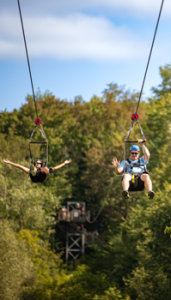 ziplining at GP