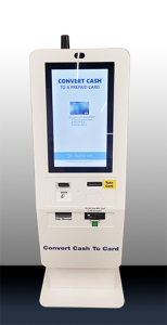 Cash to card machine