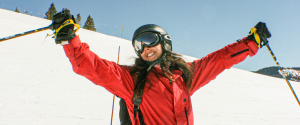 Happy skier