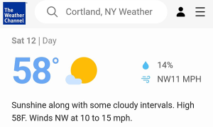 Weather blurb