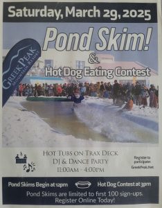 Pond Skim event this Saturday!
