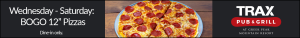 Pizza at Trax Pub & Grill