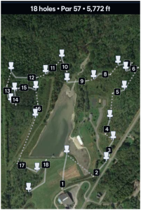 Course Map for Disc Golf at Hope Lake